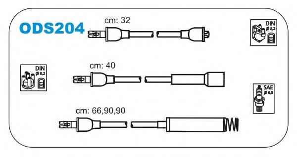 Juego de cables de encendido ODS204 Janmor