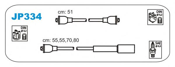 JP334 Janmor juego de cables de encendido