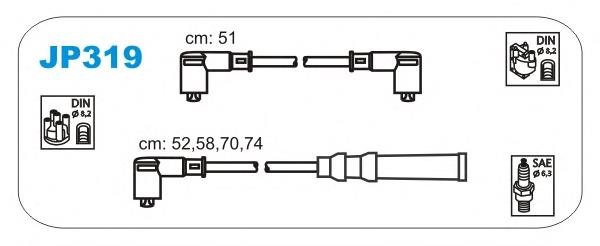 JP319 Janmor juego de cables de encendido