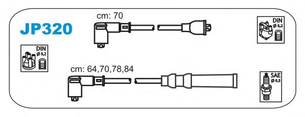 JP320 Janmor juego de cables de encendido