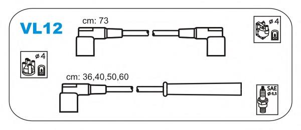 VL12 Janmor juego de cables de encendido