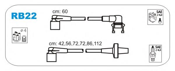 RB22 Janmor juego de cables de encendido