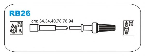 Juego de cables de encendido RB26 Janmor