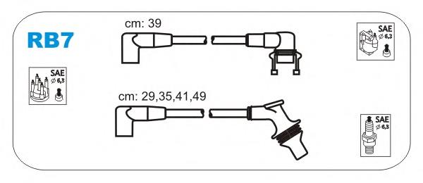 RB7 Janmor juego de cables de encendido