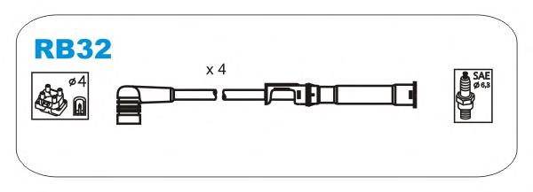 RB32 Janmor juego de cables de encendido