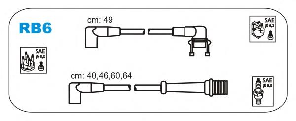 RB6 Janmor juego de cables de encendido