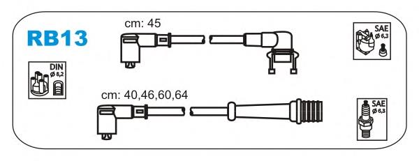 RB13 Janmor juego de cables de encendido