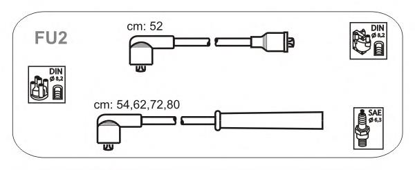 FU2 Janmor juego de cables de encendido