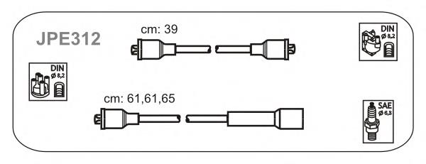 JPE312 Janmor juego de cables de encendido