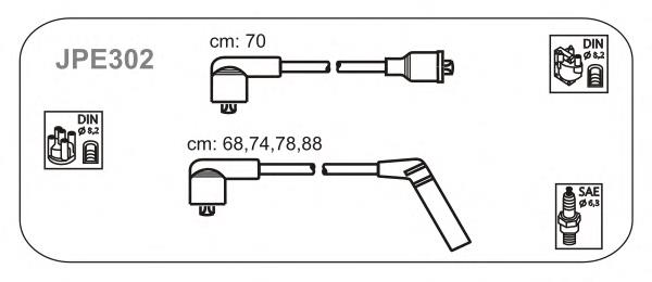 JPE302 Janmor juego de cables de encendido