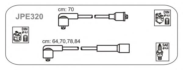 JPE320 Janmor juego de cables de encendido