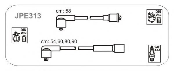 JPE313 Janmor juego de cables de encendido