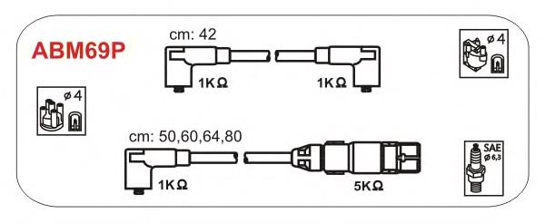 ABM69P Janmor juego de cables de encendido