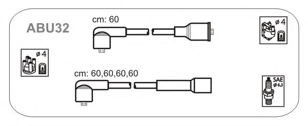 ABU32 Janmor juego de cables de encendido