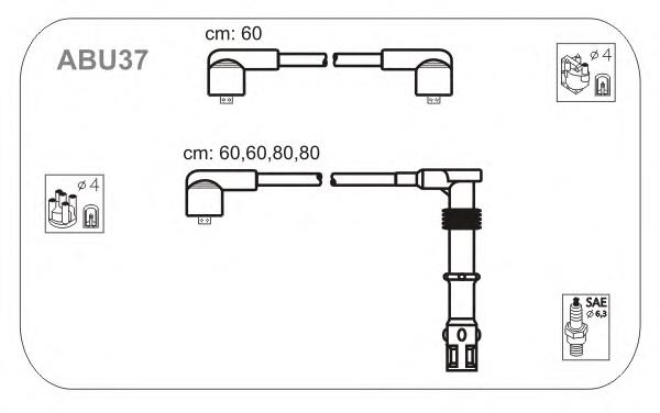 Juego de cables de encendido ABU37 Janmor