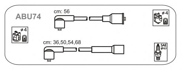 Juego de cables de encendido ABU74 Janmor