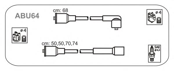 ABU64 Janmor juego de cables de encendido