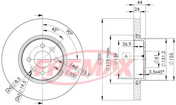 BD-7897 Fremax freno de disco delantero