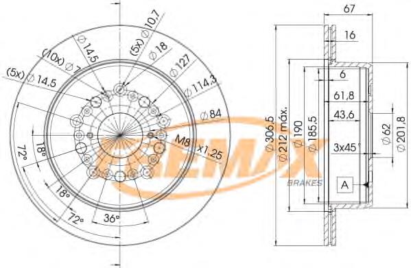 BD9026 Fremax disco de freno trasero