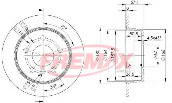 BD0119 Fremax disco de freno trasero