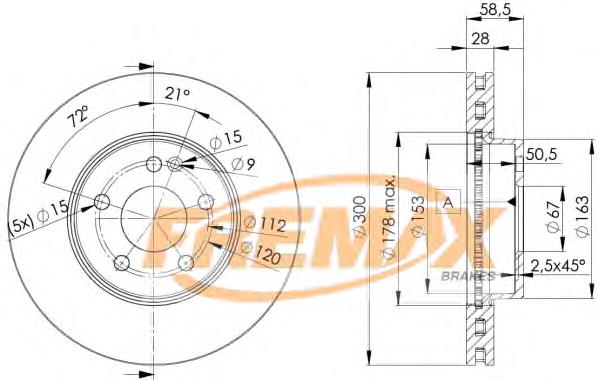 BD0415 Fremax freno de disco delantero