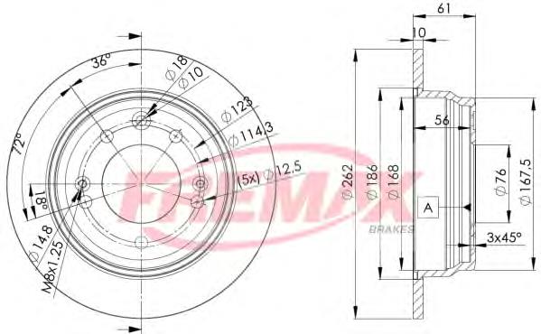 Comprar BD0581 Fremax Disco de freno trasero