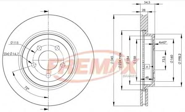 BD9197 Fremax disco de freno delantero