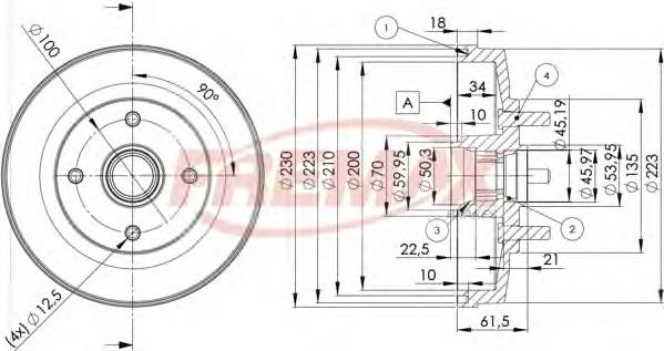 BD3247 Fremax freno de tambor trasero