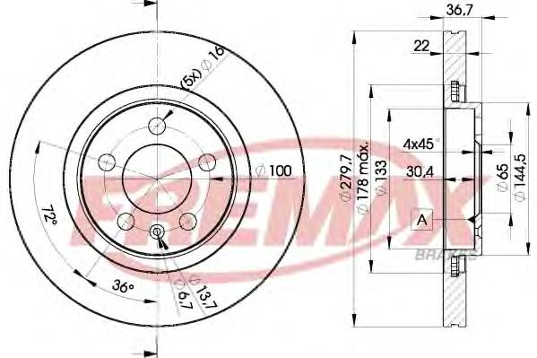 Disco de freno BD5603 Fremax