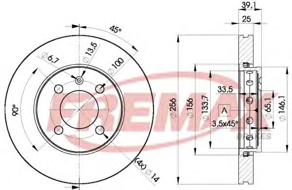 BD5605 Fremax freno de disco delantero