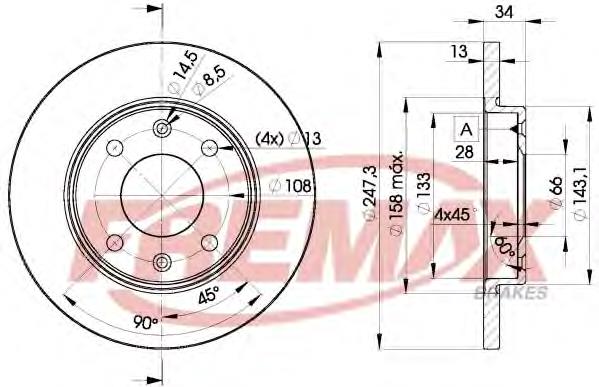 Disco de freno BD4298 Fremax