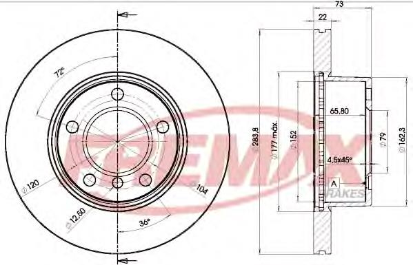 BD4629 Fremax freno de disco delantero