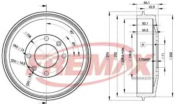 Comprar Tambor de freno trasero 406  8E, F