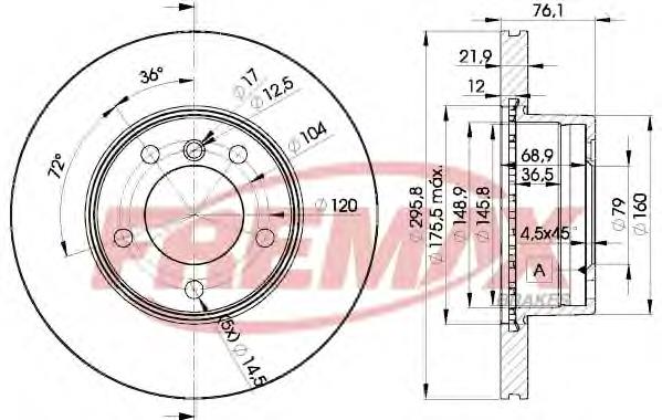 BD4839 Fremax freno de disco delantero