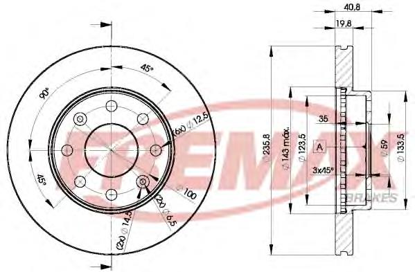 BD4633 Fremax disco de freno delantero