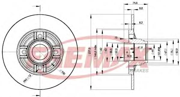 BD8078 Fremax disco de freno trasero