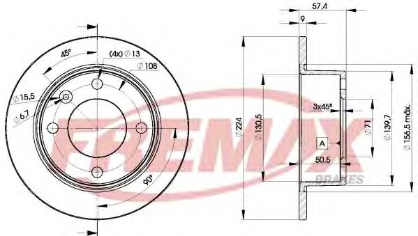 BD 7811 Fremax disco de freno trasero