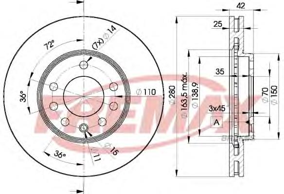 Disco de freno BD9060 Fremax