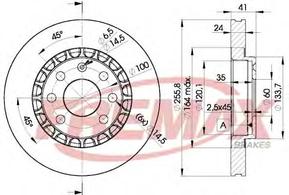 BD9042 Fremax disco de freno delantero