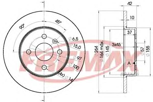 BD-9116 Fremax disco de freno trasero