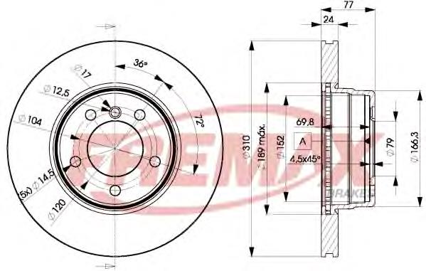 Comprar Freno de disco delantero 5  E61