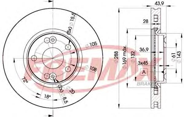 BD6029 Fremax freno de disco delantero