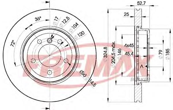 BD6071 Fremax freno de disco delantero