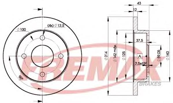 BD-7460 Fremax freno de disco delantero