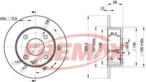 BD-7291 Fremax freno de disco delantero