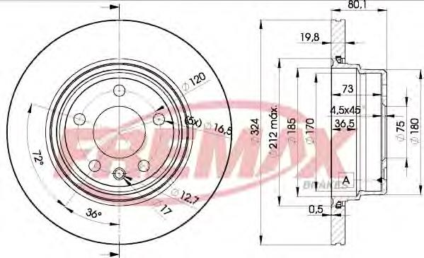 BD6849 Fremax disco de freno trasero