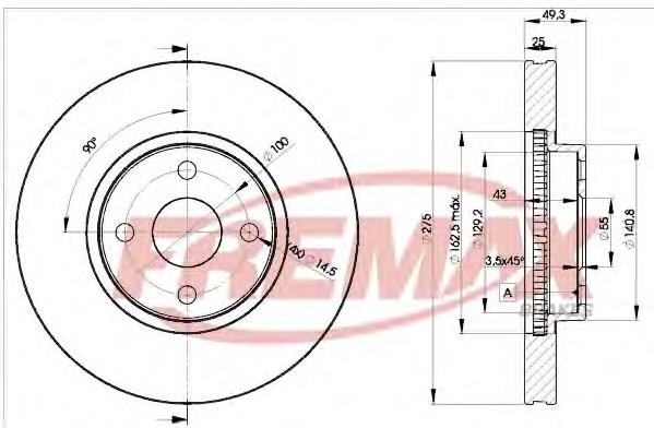Disco de freno para Toyota Corolla E12U