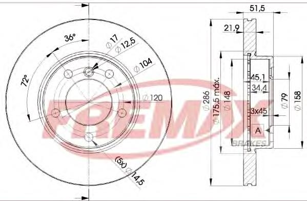 BD0674 Fremax freno de disco delantero