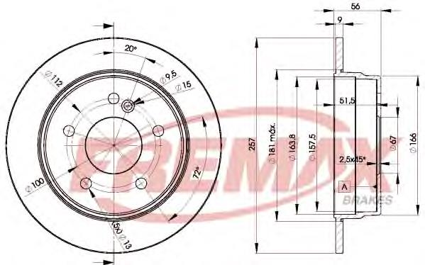 BD3181 Fremax disco de freno trasero