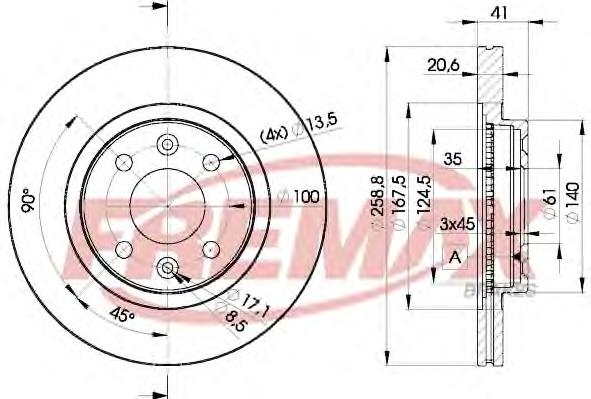 Disco de freno BD3550 Fremax
